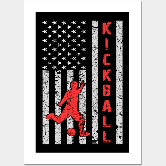 American Flag Kickball Usa Flag Kickball Wall Art by Macy XenomorphQueen